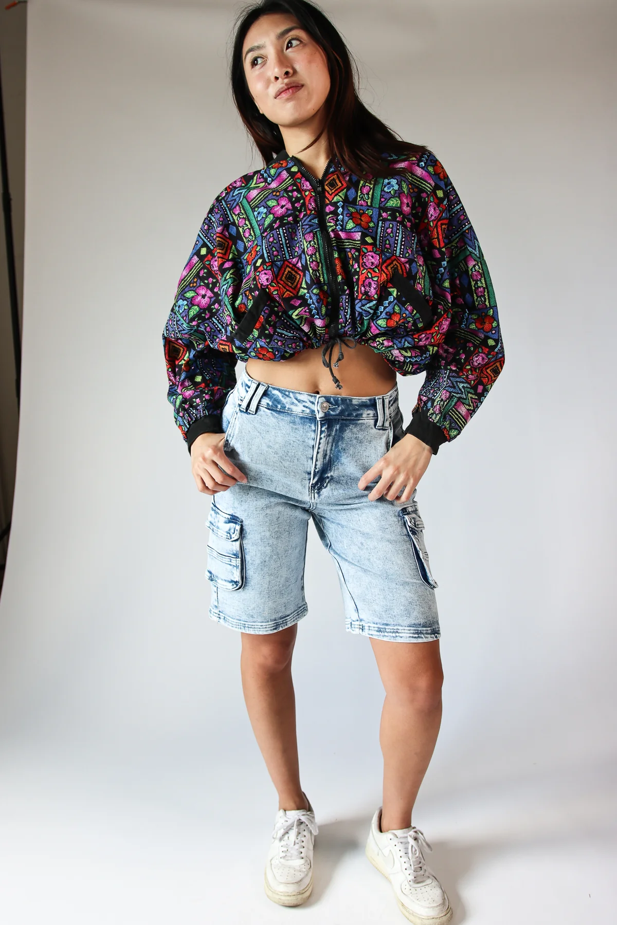 Acid Wash Cargo Jorts - Image 5