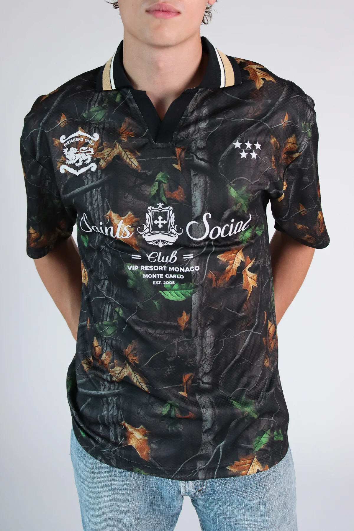 Camo Saints Social Club Soccer Shirt - Image 3
