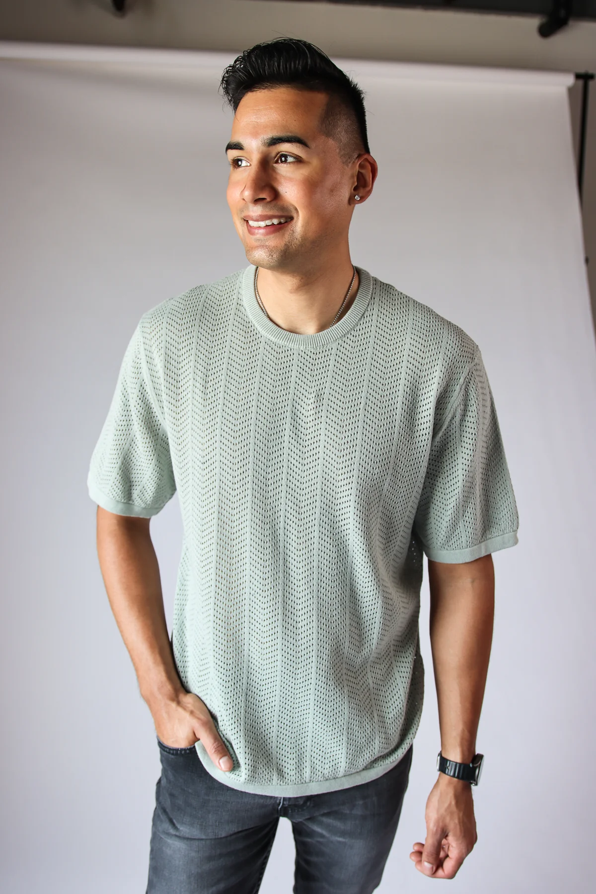 Chevron Open Weave Tee - Image 19