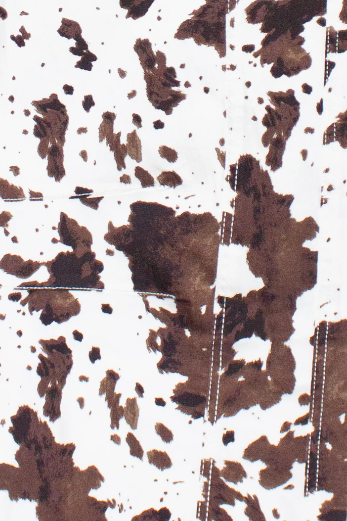 Cow Print Barrel Leg Jeans - Image 5