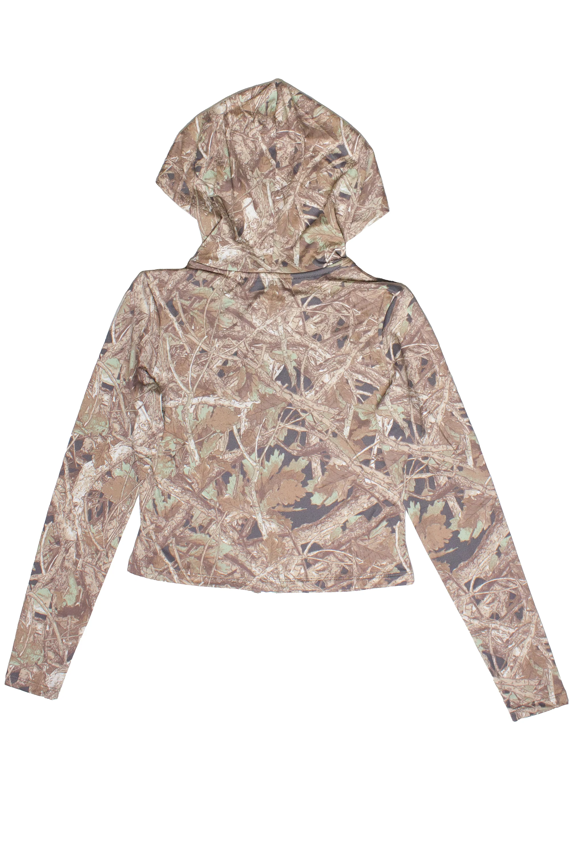 Fleece Lined Woodland Camo Zip Up Hoodie - Image 9