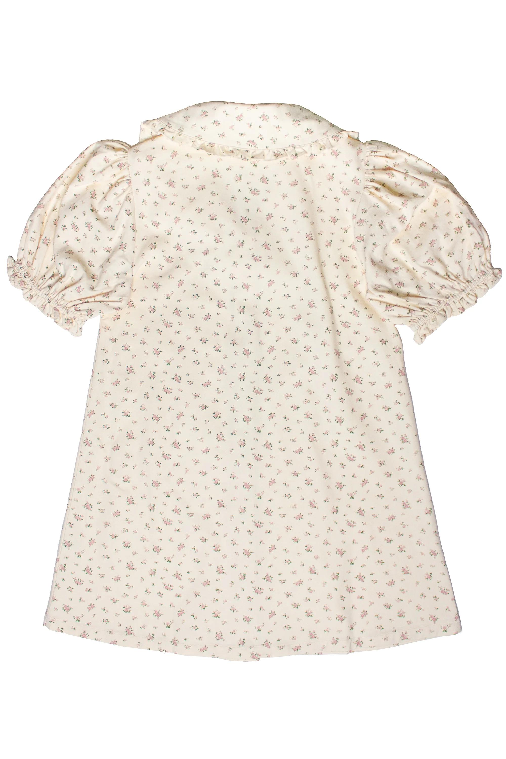 Floral Peter Pan Collar Denim Dress - Image 16