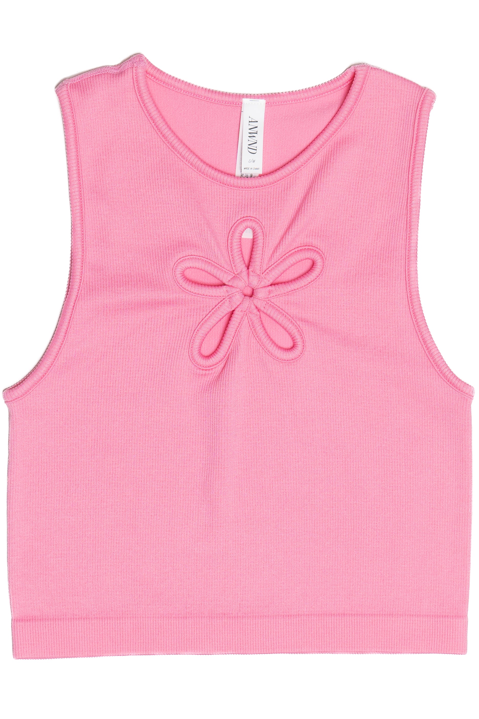 Flower Cut Out Seamless Tank Top - Image 20