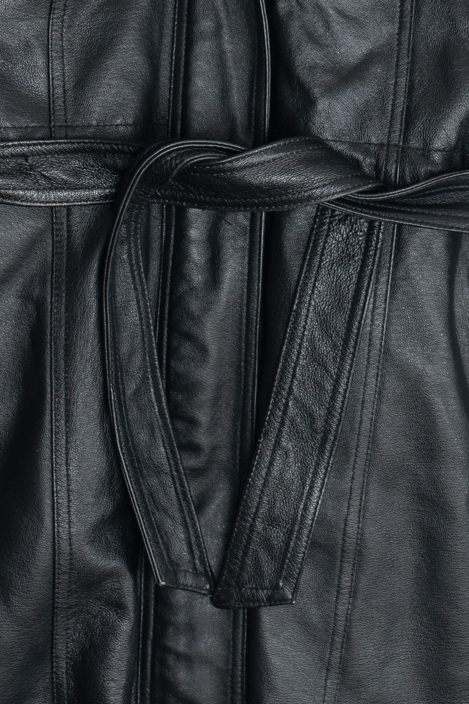 Gowin Hooded Leather Coat With Lining (2010s) - Image 4