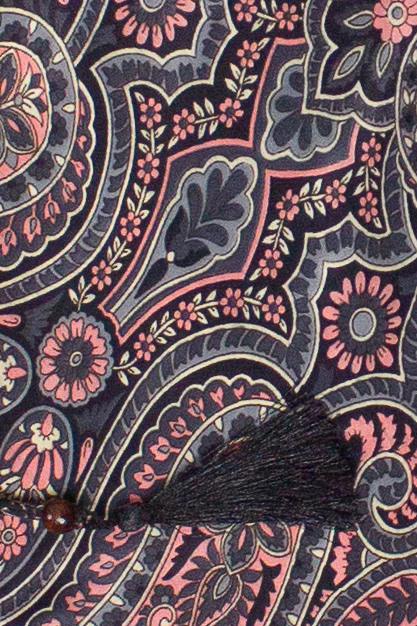 Patterned Scarf Halter Dress - Image 10