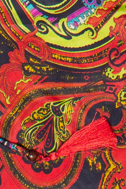 Patterned Scarf Halter Dress - Image 13