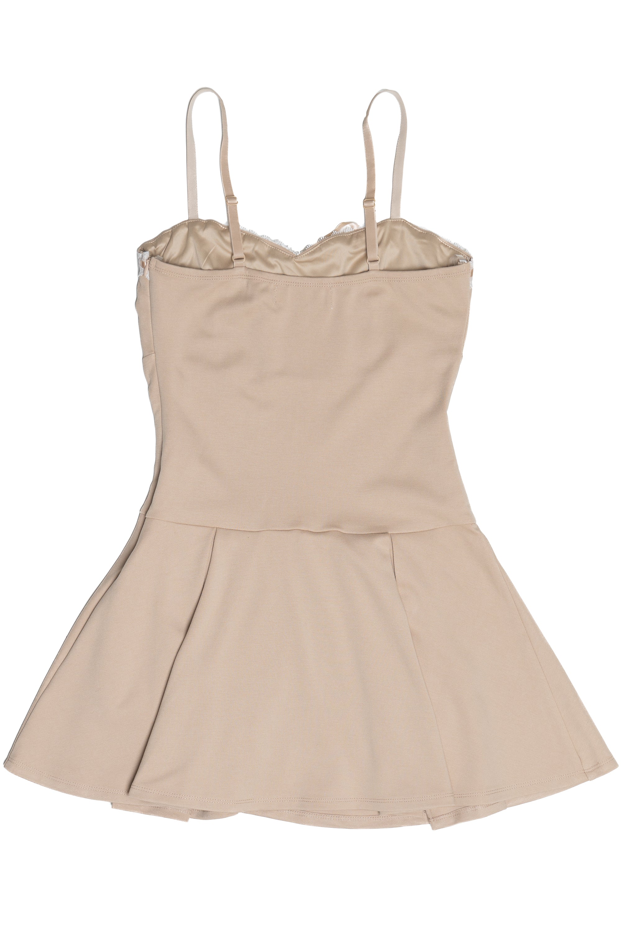 Pleated Drop Waist Romper Dress - Image 5