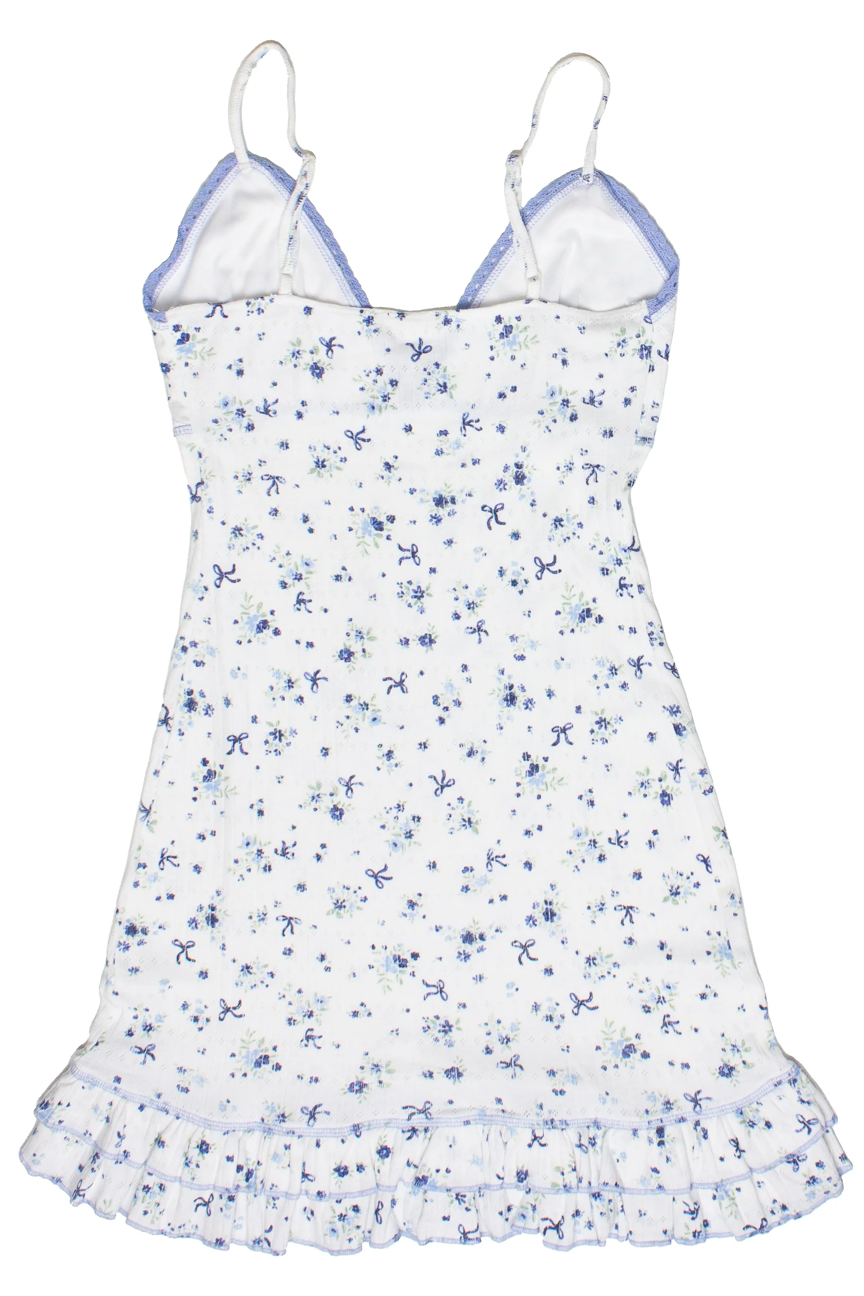 Pointelle Lace Trim Floral Dress - Image 11