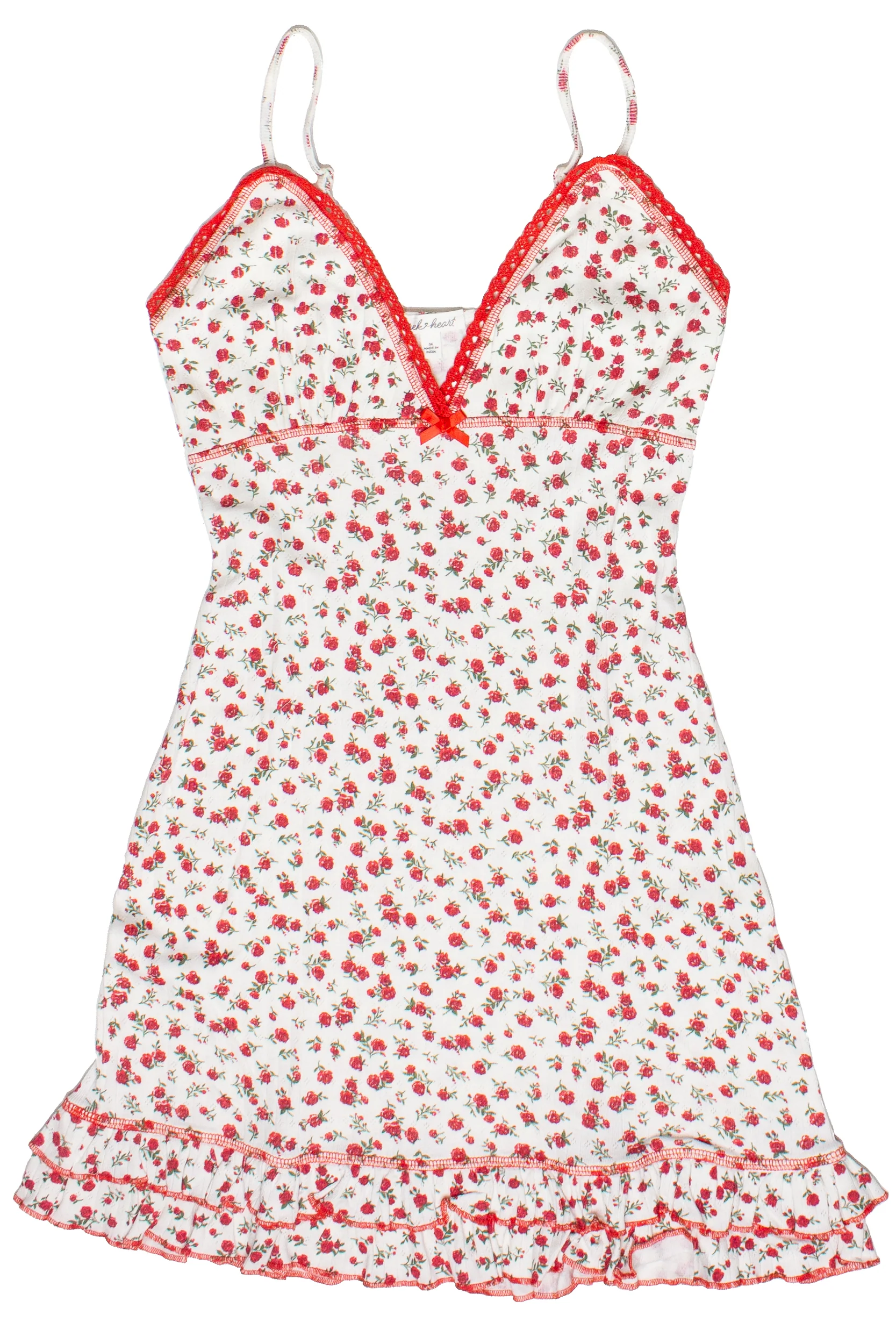 Pointelle Lace Trim Floral Dress - Image 12