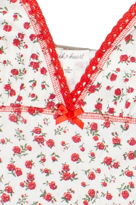 Pointelle Lace Trim Floral Dress - Image 13