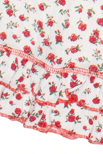 Pointelle Lace Trim Floral Dress - Image 14