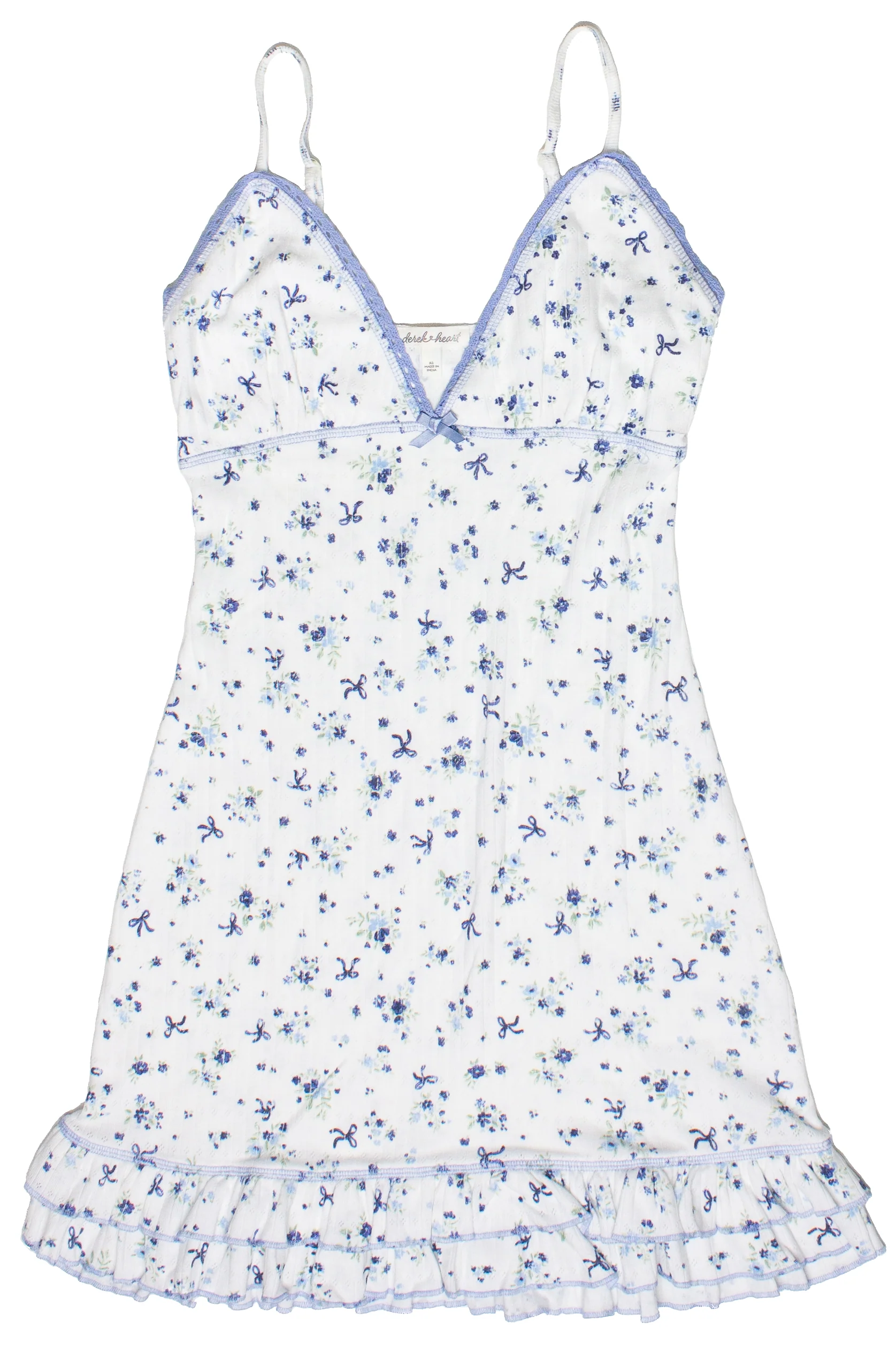 Pointelle Lace Trim Floral Dress - Image 8