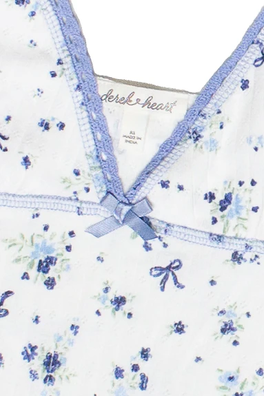 Pointelle Lace Trim Floral Dress - Image 9