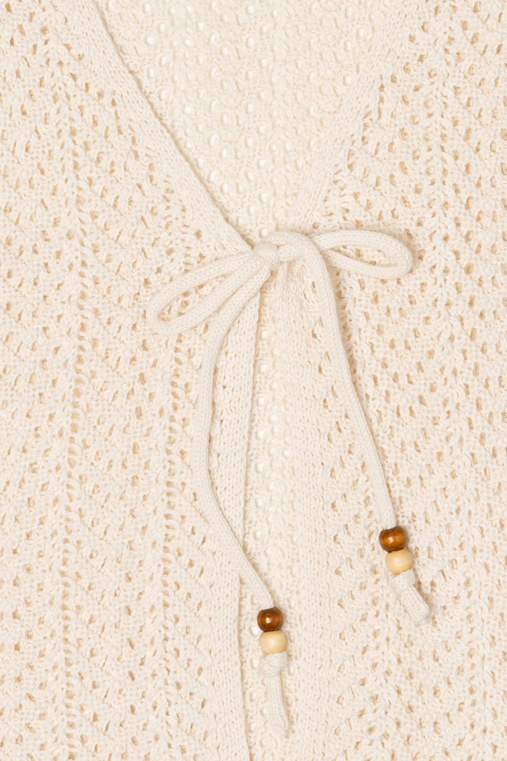 Pointelle Stitch Tie Front Vest Top - Image 6