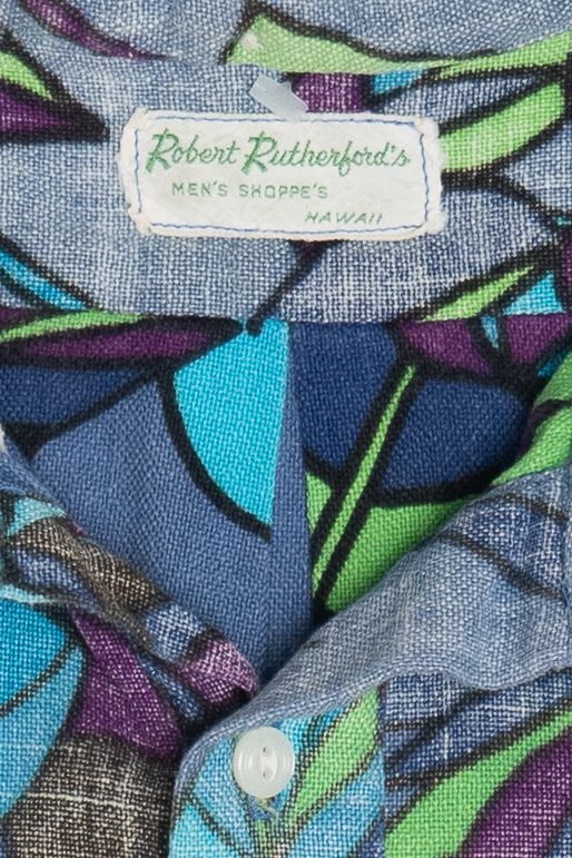 Rare Vintage Hawaiian Women's Quarter Button Down Shirt Robert Rutherford's 40/50s - Image 4