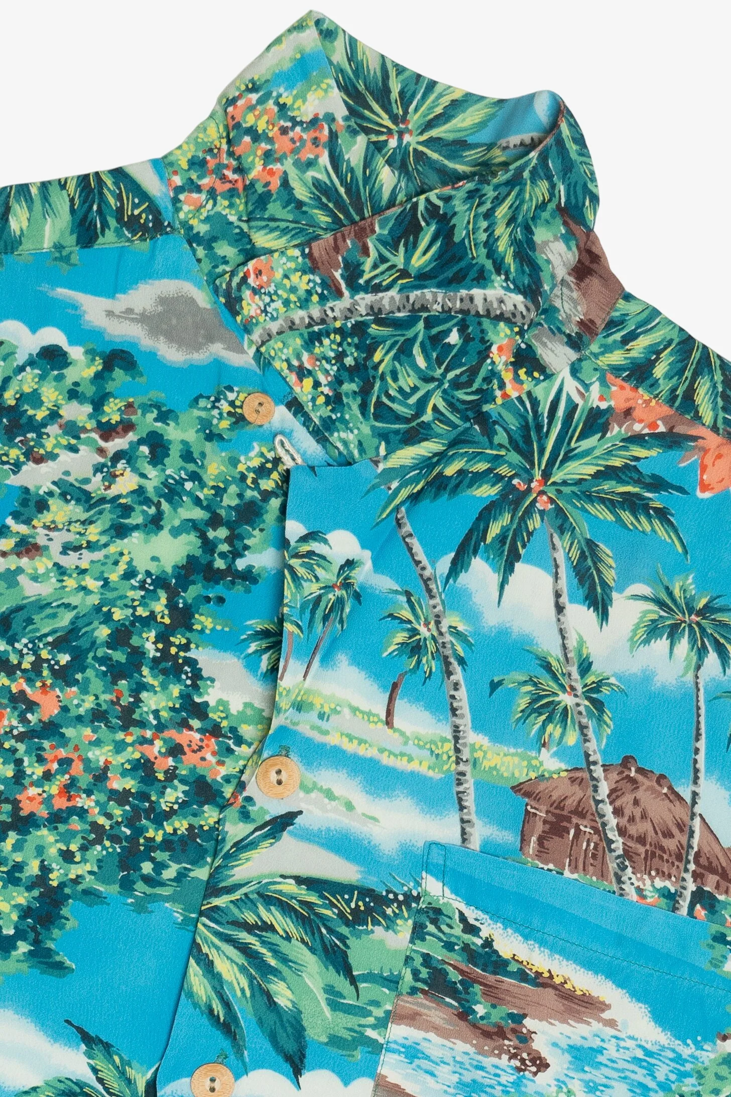 Rare Vintage Hawaiian Shirt With Loop Collar Royal Hawaiian Honolulu 40/50s - Image 3