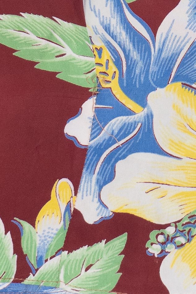 Rare Vintage Hawaiian Women's Shirt With Loop Collar 40/50s - Image 5