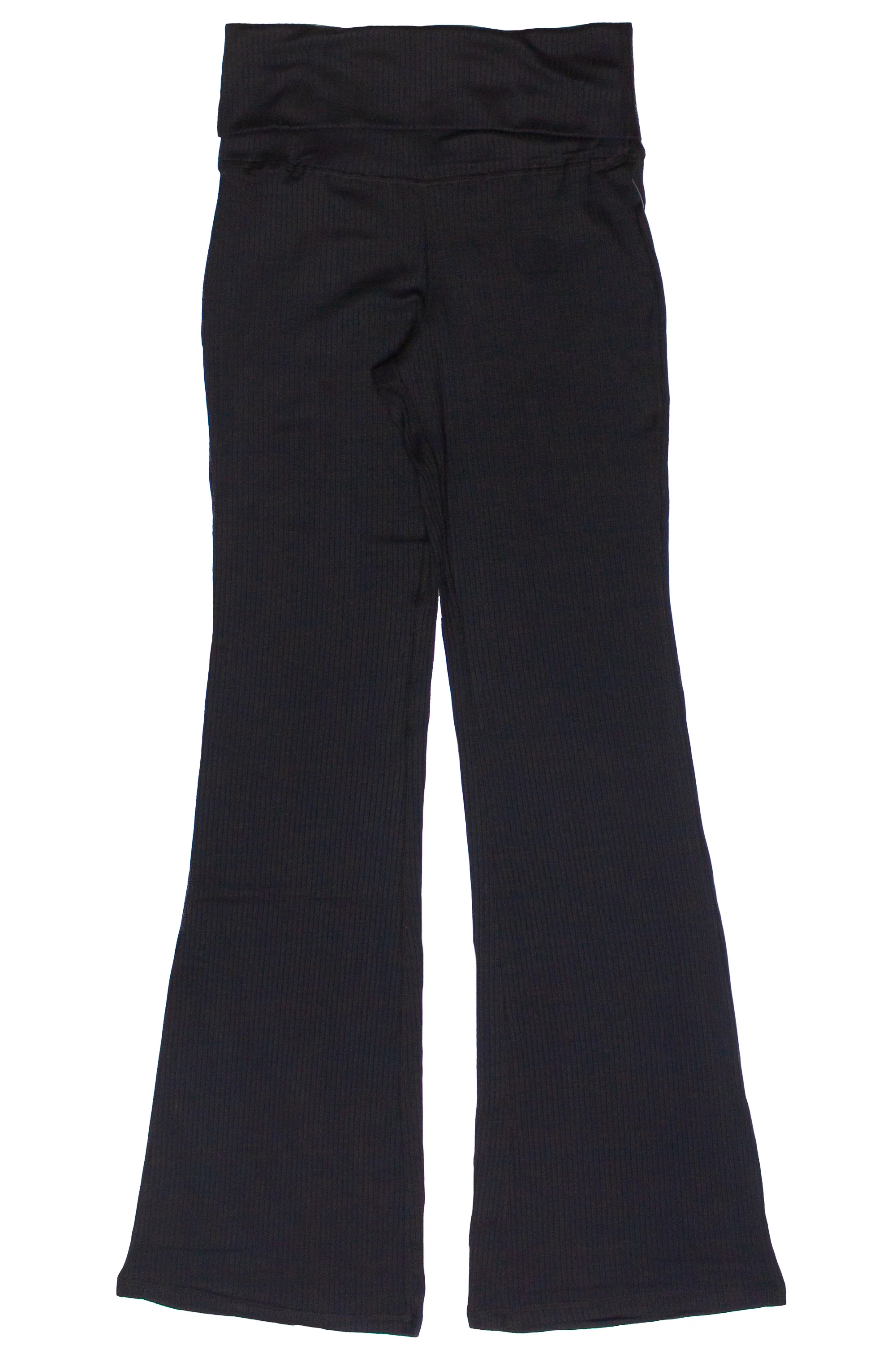 Ribbed Lightweight Fleece Lined Flare Leggings - Image 15