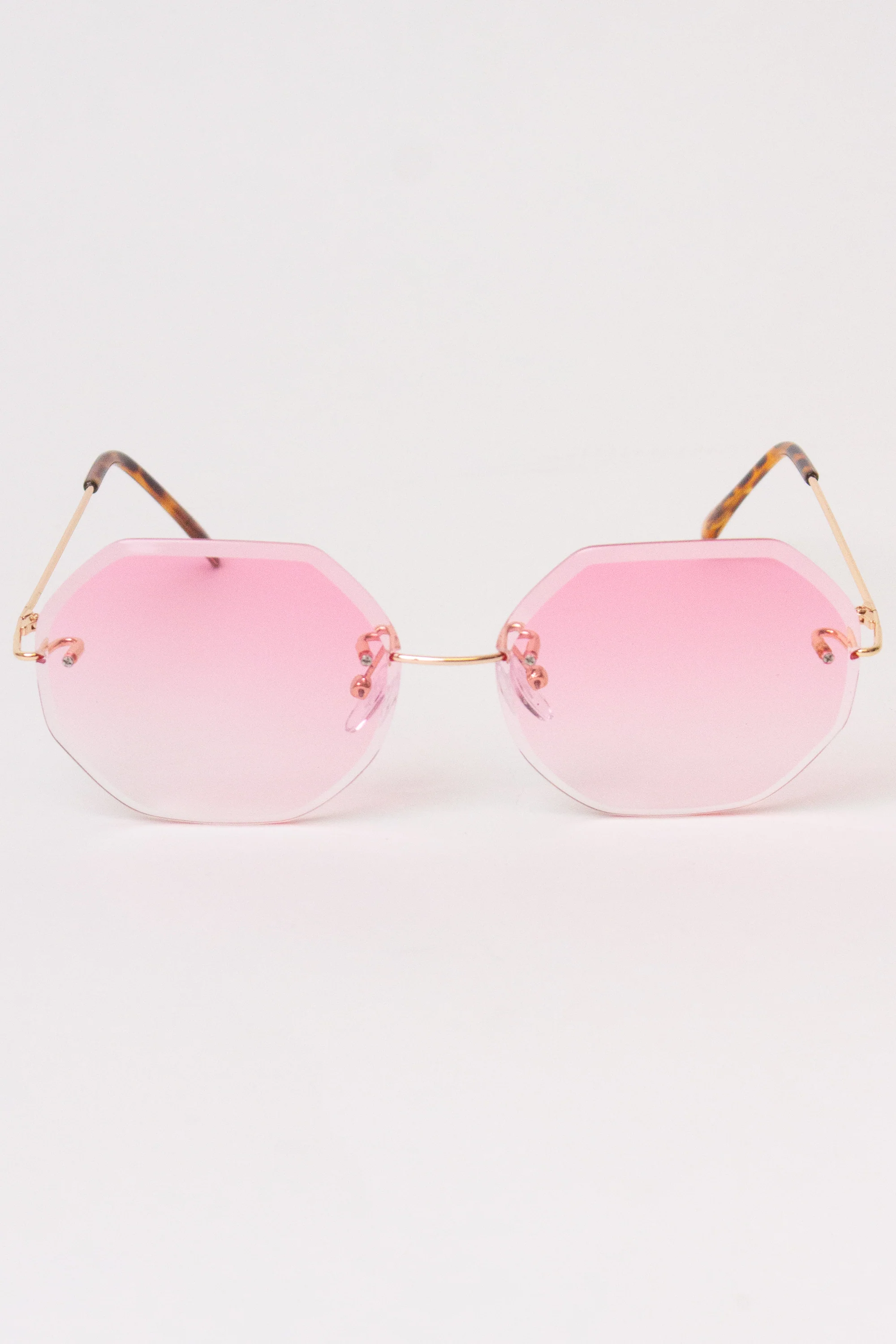 Rimless Octagon Sunglasses - Image 4