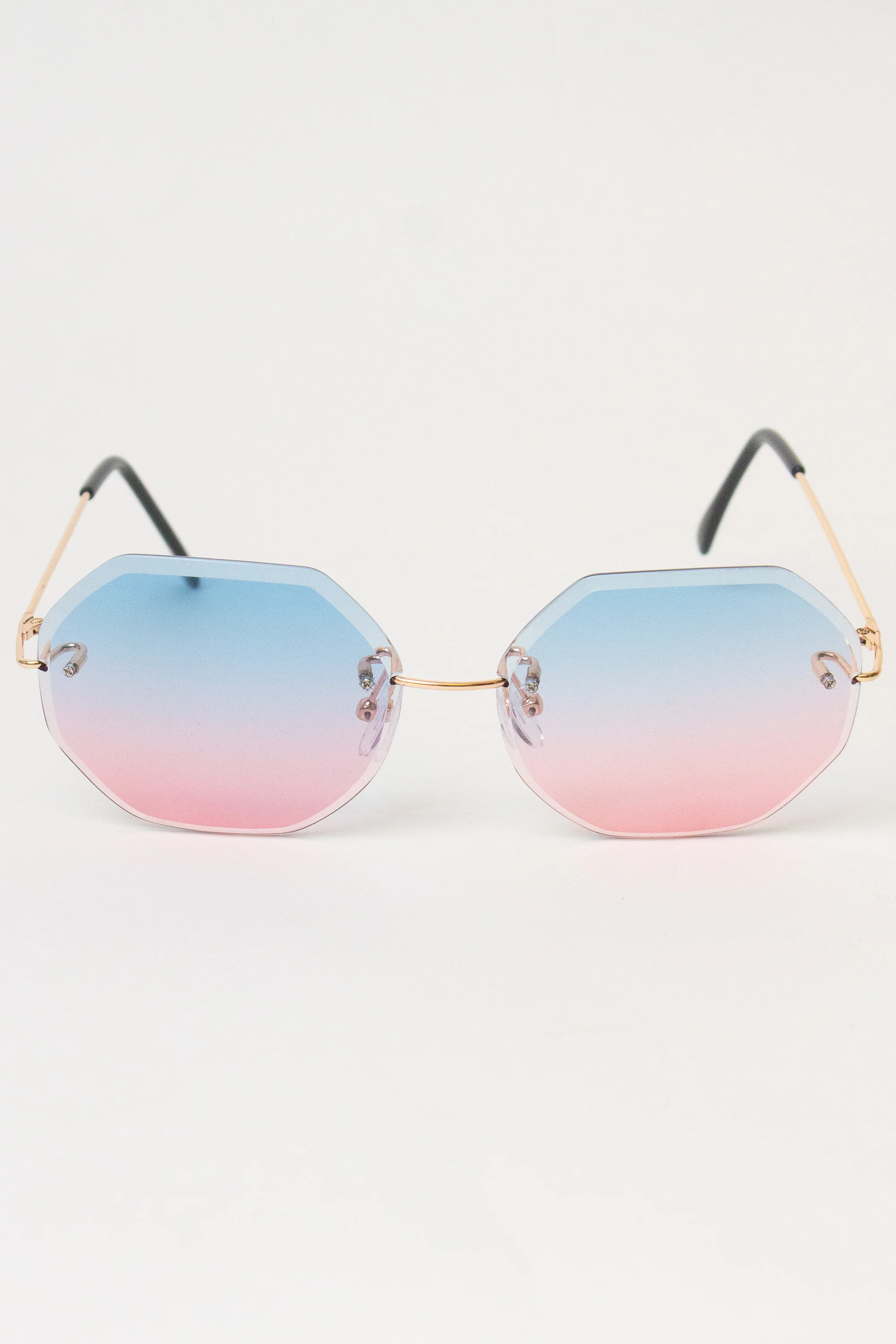 Rimless Octagon Sunglasses - Image 5