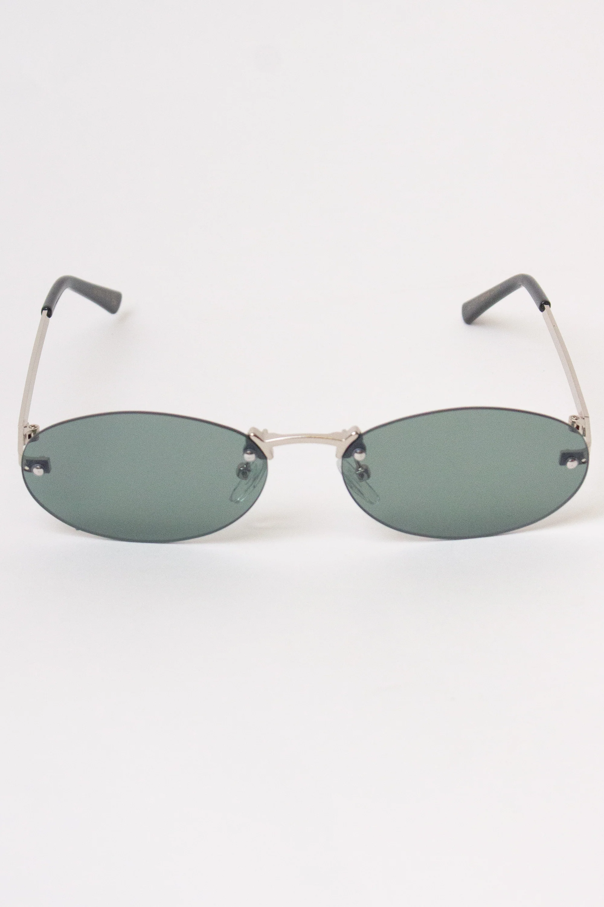 Rimless Oval Lens Sunglasses - Image 5