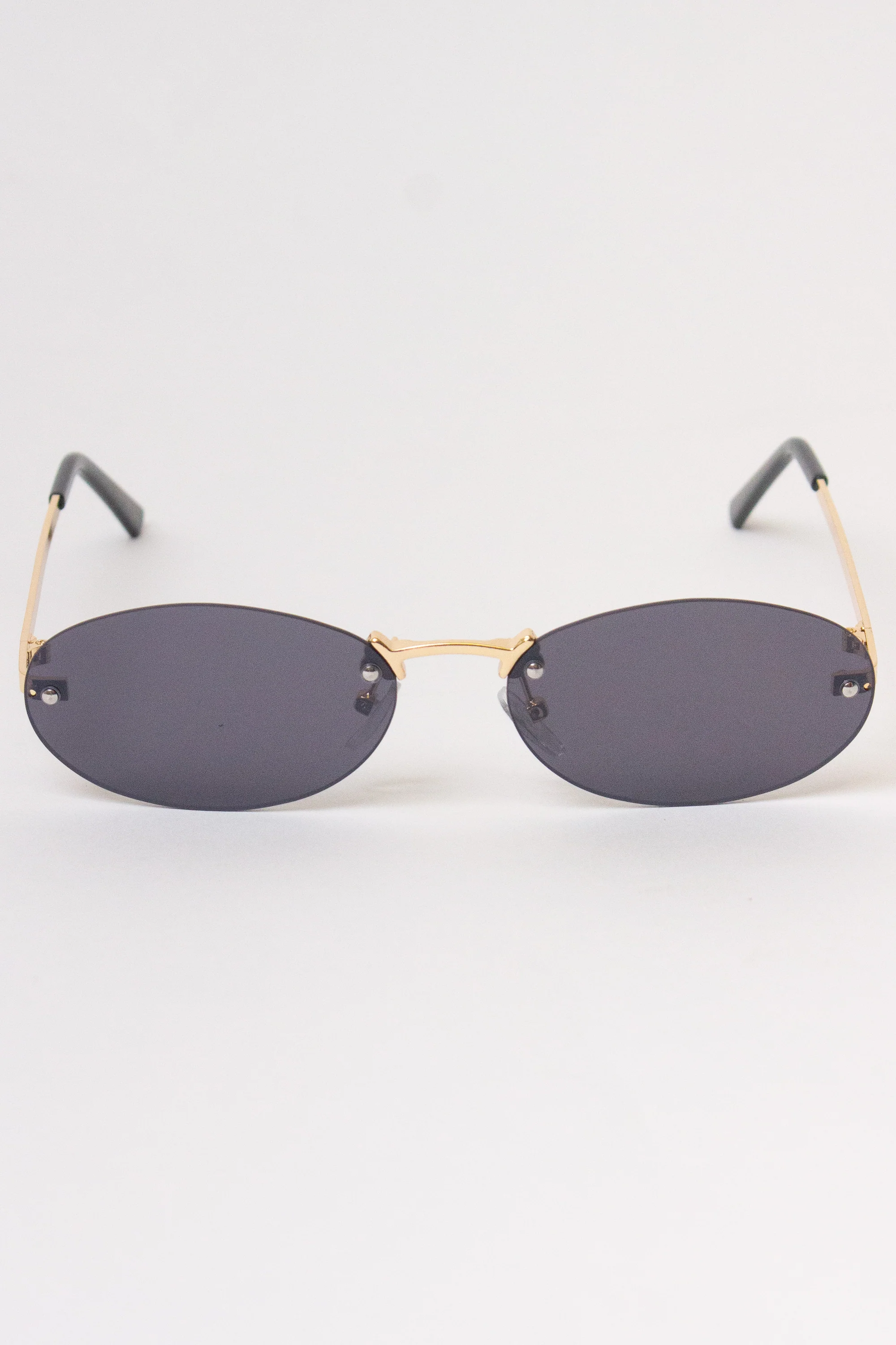 Rimless Oval Lens Sunglasses - Image 7