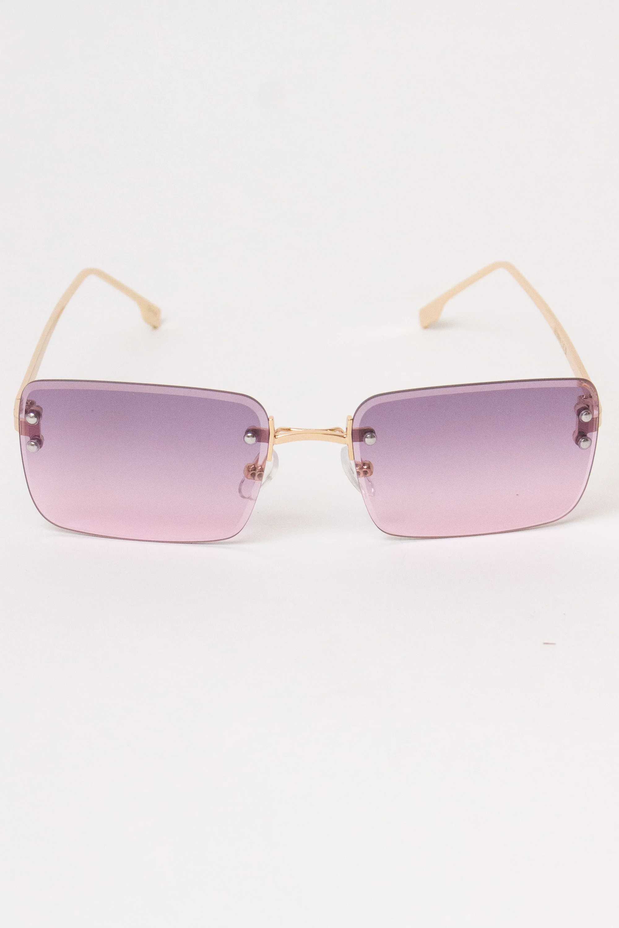 Rimless Rectangle Sunglasses - Image 4