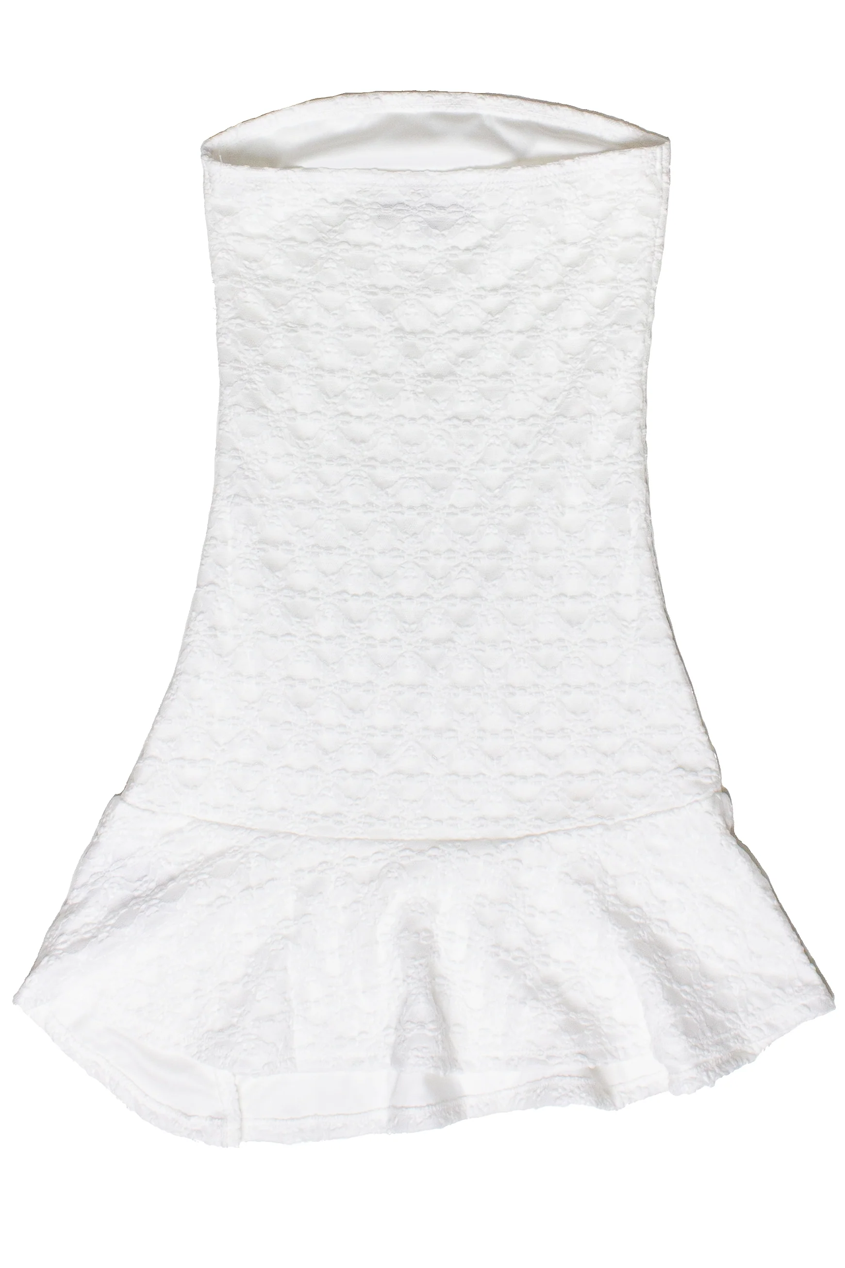 Strapless Split Hem Lace Mini Dress - Image 6